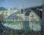 Ernest Lawson Spring Night,Harlem River France oil painting artist